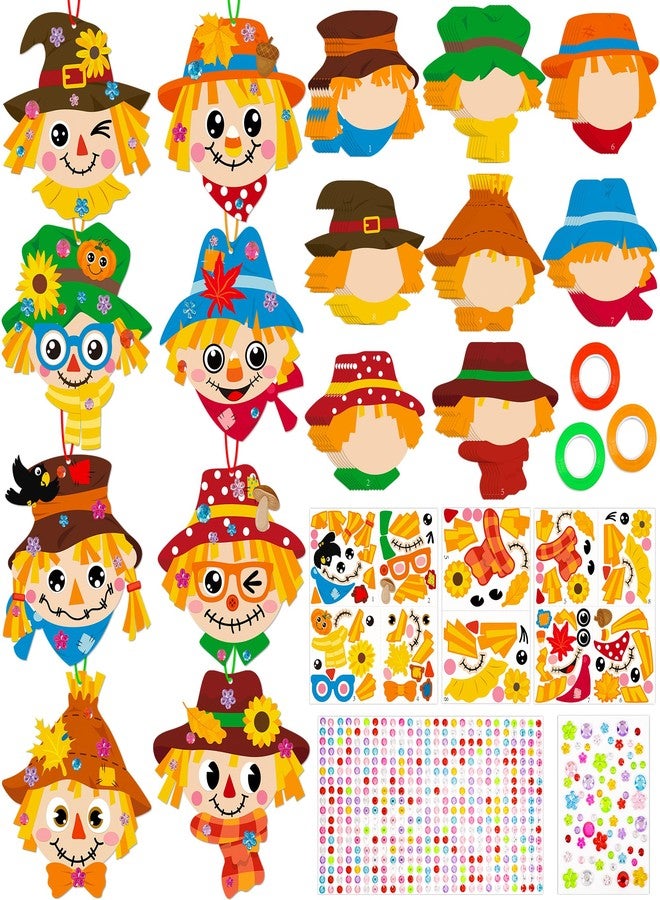 Eternity sky 54PCS Fall Thanksgiving Scarecrow Crafts Kits for Kids: DIY Autumn Ornaments Arts and Crafts for School Games Classroom Activities Home Party Supplies - Image 1
